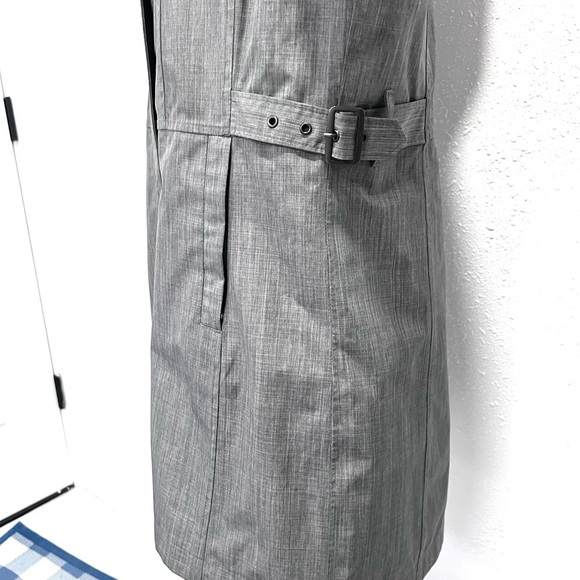 Kirkland Signature Gray Trench Coat with High Collar and Tailored Silhouette M - Picture 11 of 12